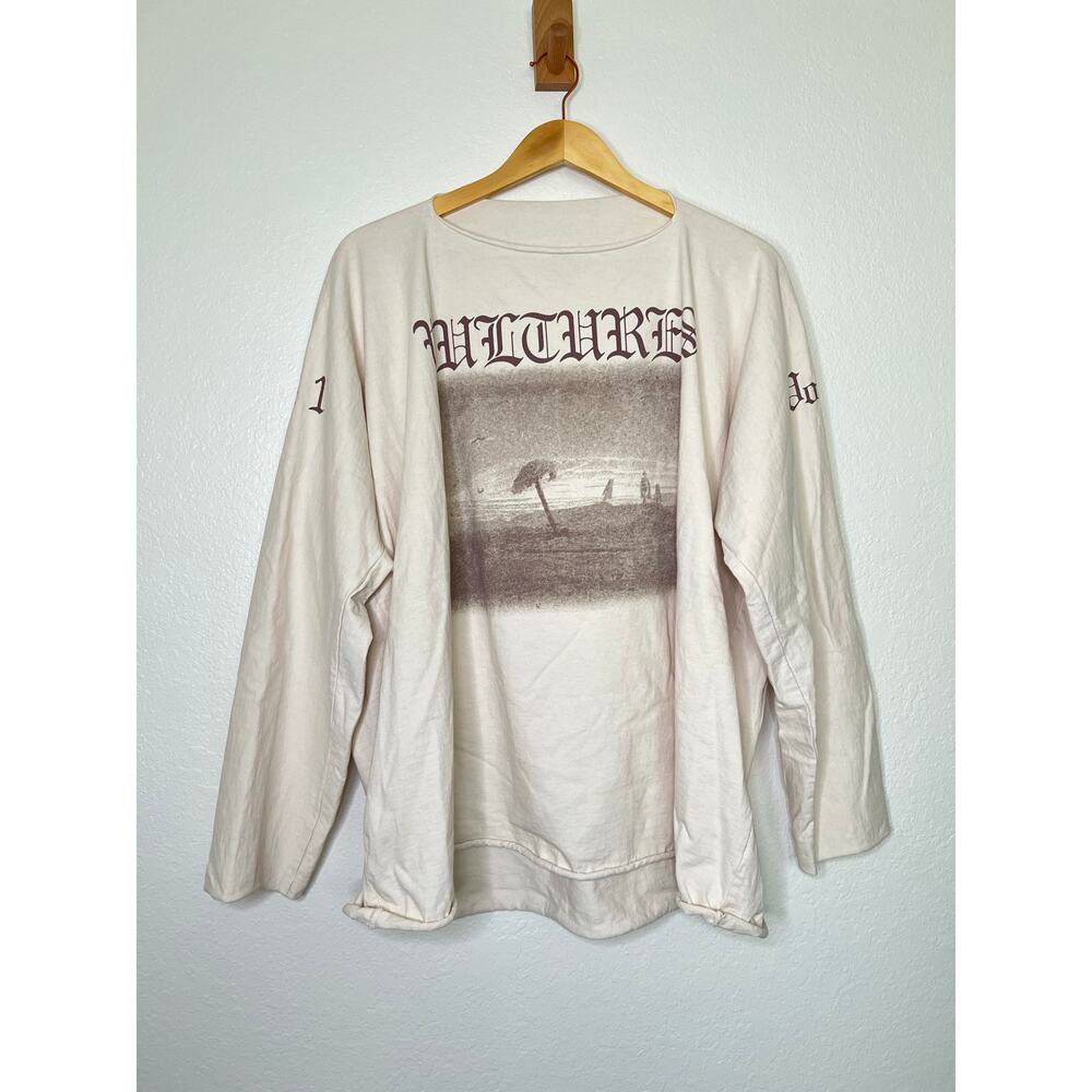 Yeezy YZY Gosha Vultures Long Sleeve Cream Size 2 Men's Medium